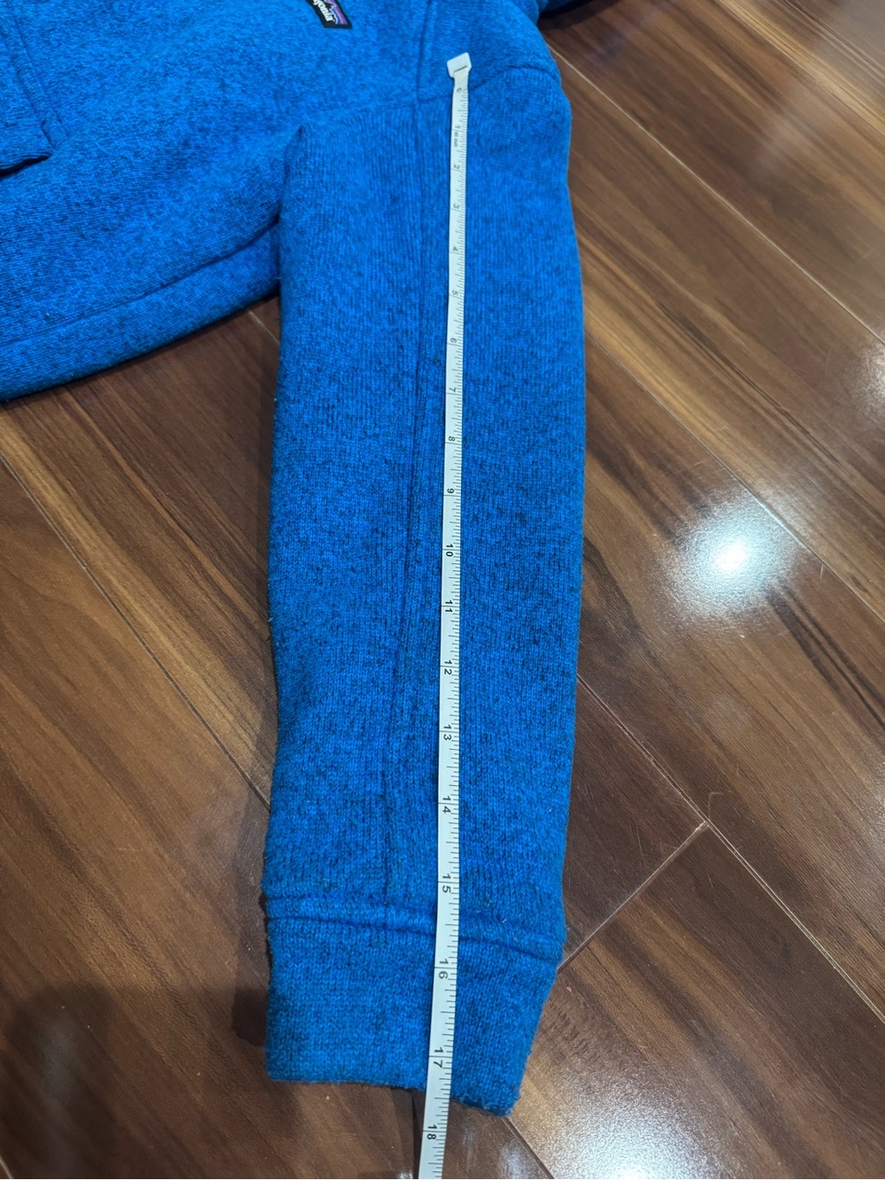 Patagonia Kids Blue Hooded Fleece Zip Jacket 8yo - Picture 2 of 6